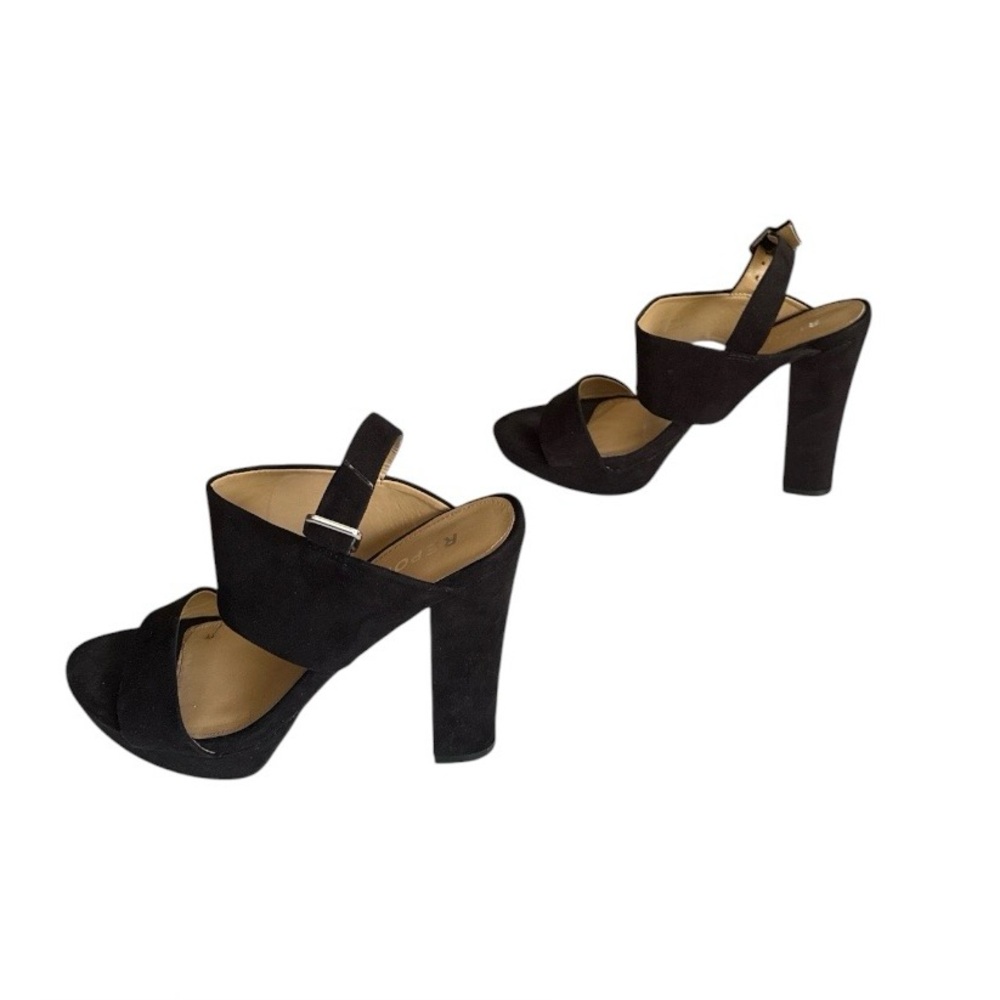 Report Sexy, sandals platform velvet suede black heels women size 9. Ankle-High